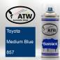 Preview: Toyota, Medium Blue, 857: 400ml Sprühdose, von ATW Autoteile West.